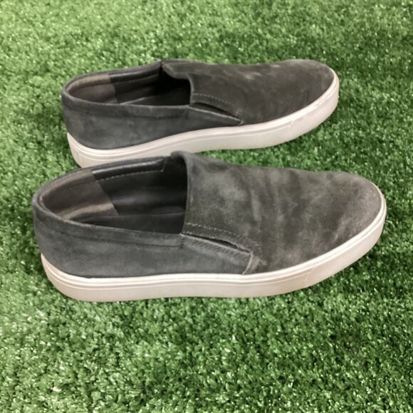 Vince Velvet Gray Sneaker Loafer Shoes 7M - Picture 6 of 10